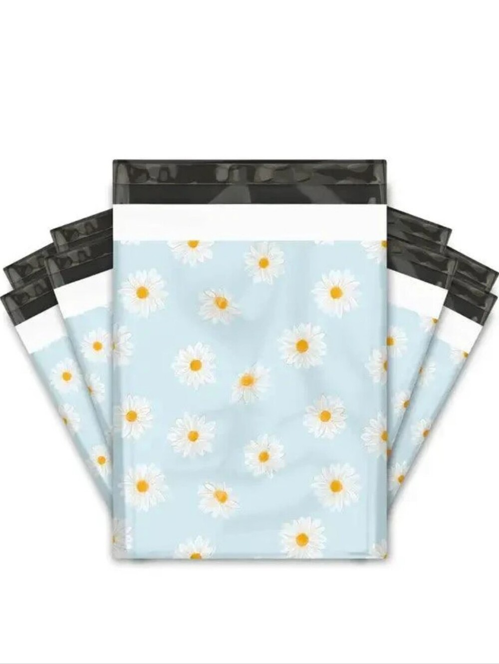 25ct, 10x13 DAISIES POLY MAILERS